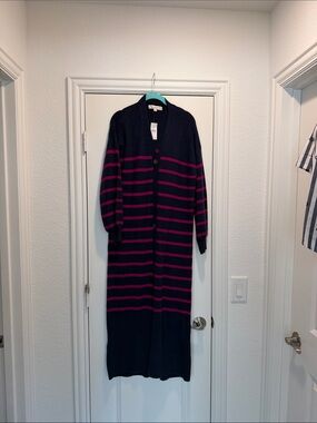 LOFT Navy Knit Cardigan sweater dress